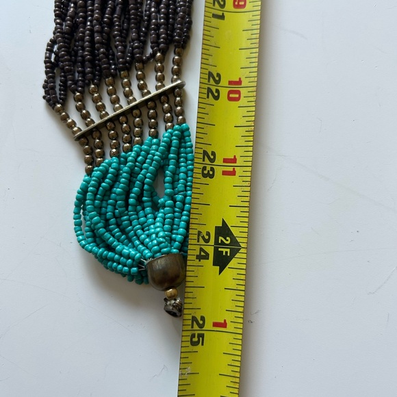 Vintage Boho Multi-Strand Seed Bead Statement Necklace - Picture 5 of 5